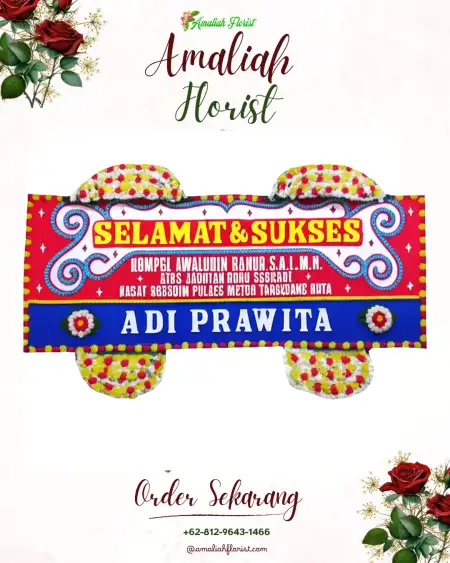 Papan Bunga Ucapan Selamat Kelapa Tiga