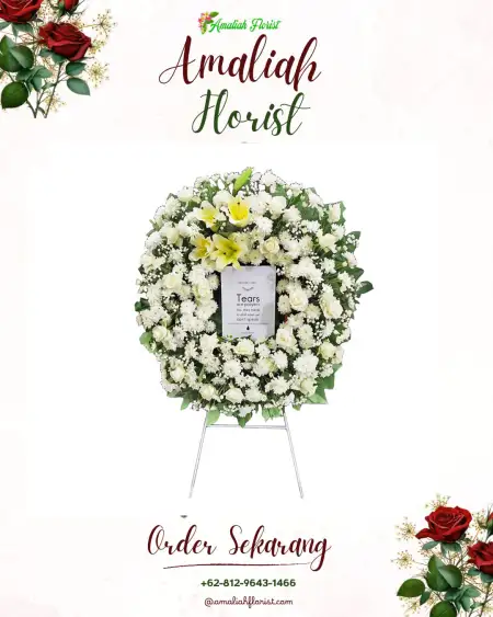 Krans Bunga Duka Kelapa Tiga